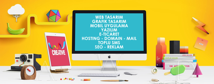 hizmetlerimiz, web tasarım, e-ticaret, web yazılım, mobil uygulama, domain, hosting, toplu sms, banner tasarımı, logo tasarımı, mail tasarımı